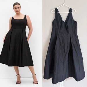 City Chic Plus Size Estella Floral Midi Dress Black Pocket’s